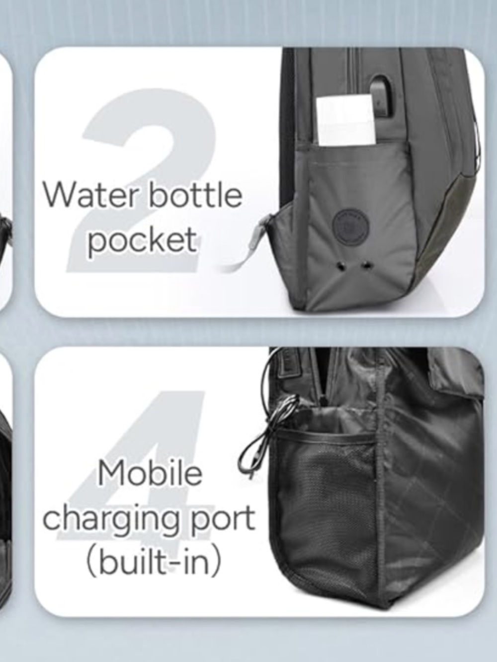 NWT travel inspira USB Charging Backpack - Picture 10 of 12
